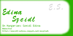 edina szeidl business card